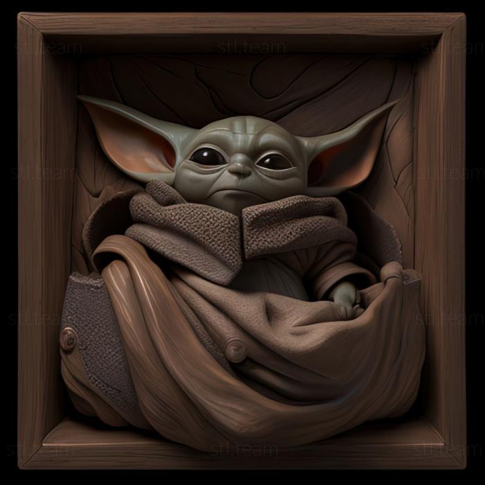 3D model st Baby Yoda from Mandalorian (STL)